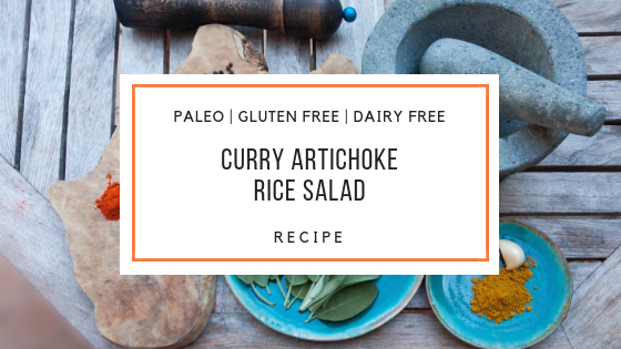paleo Curry Artichoke Rice Salad Recipe_Snackin Free_Blog